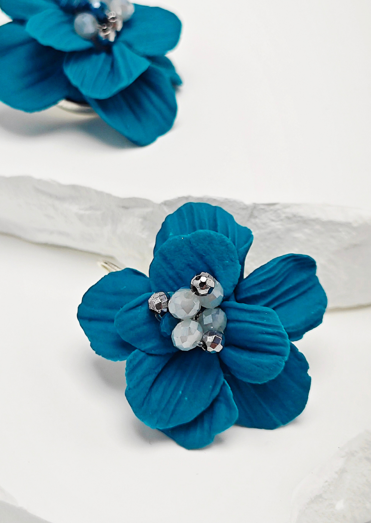 Petrol Flower Earrings