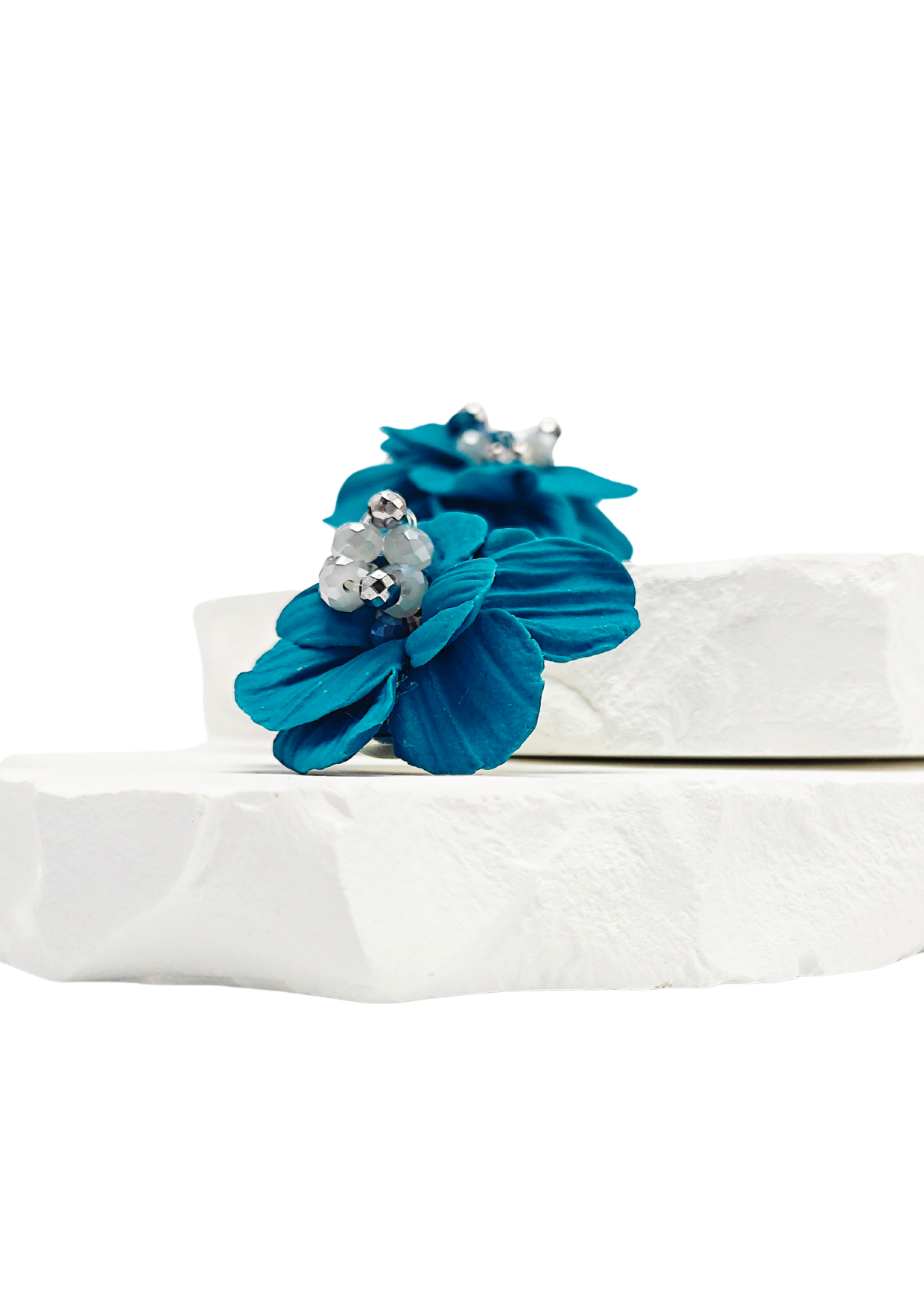 Petrol Flower Earrings