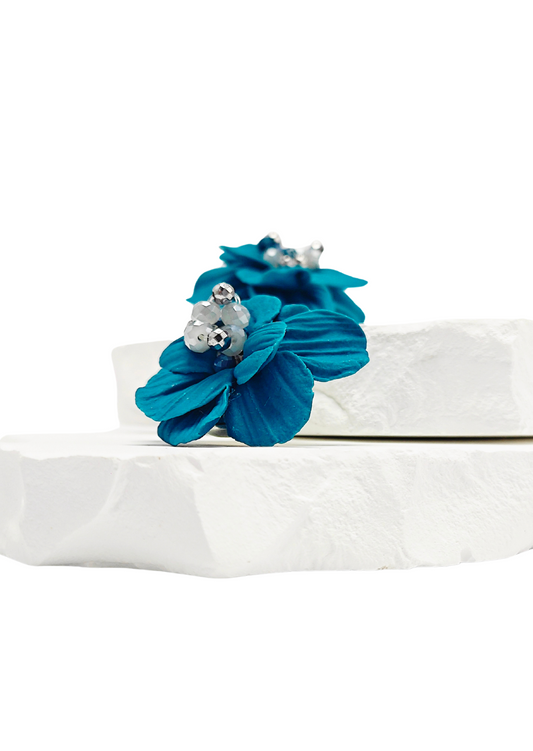 Petrol Flower Earrings